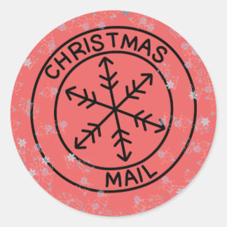 Rond Enveloppe de messagerie de Noël Sticker