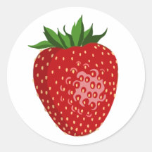 Enveloppe Sticker fraise rouge Sceaux fraises