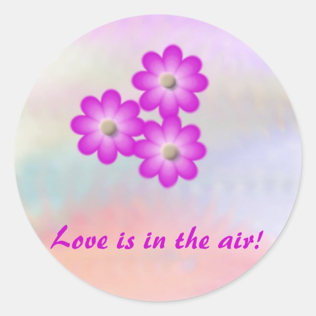 Rond Enveloppe Sticker Love is in the Air! (Devant)
