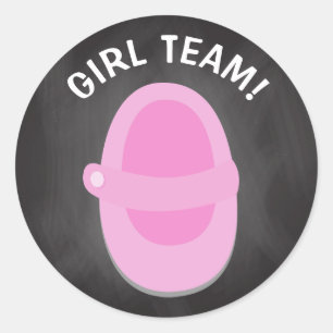 Rond ÉQUIPE DE FILLES Sticker Classic Round, GENDER REV