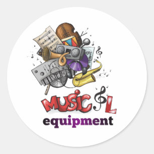 Rond Équipement musical Sticker