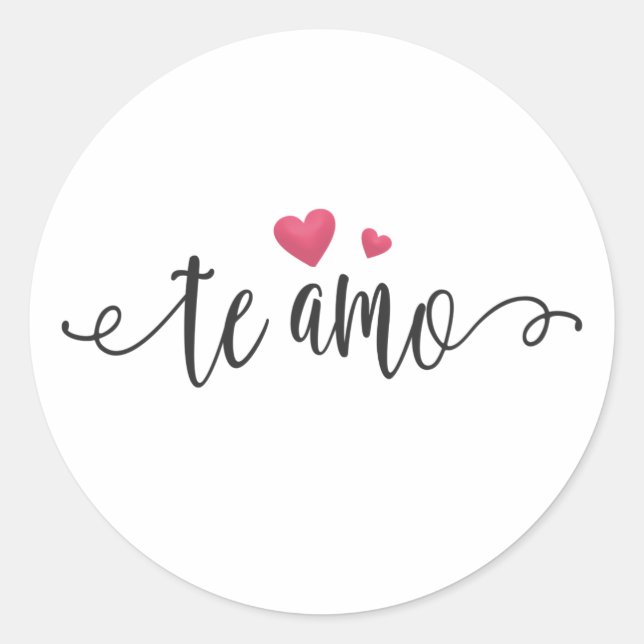 Rond Espagnol Te Amo I Love You Valentine | Sticker (Devant)