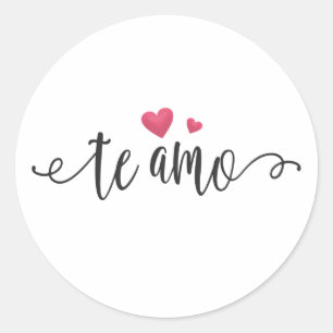 Rond Espagnol Te Amo I Love You Valentine  Sticker