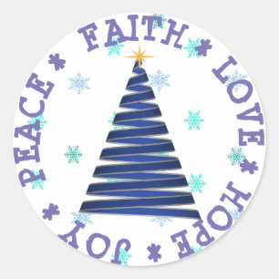 ROND ESPOIR FOI AIME JOIE NOËL STICKER