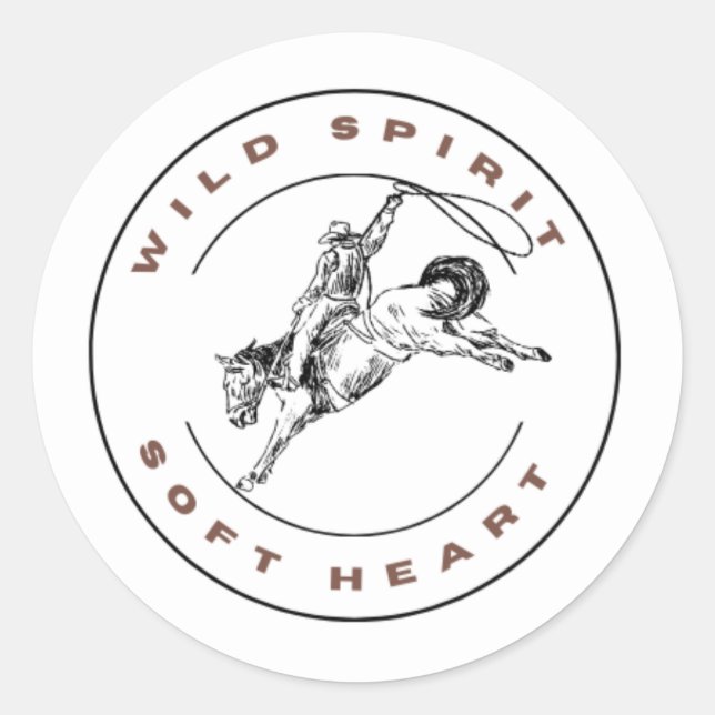 Rond Esprit sauvage, Sticker Coeur doux (Devant)