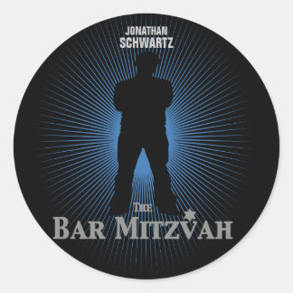 Rond Étoile de cinéma Bar Mitzvah Sticker Black Navy Bl