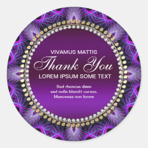Rond Étoile de Tapisserie médiévale Sticker en Merci vi