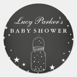 Rond Étoiles de nuit - Sticker Baby shower de tableau n