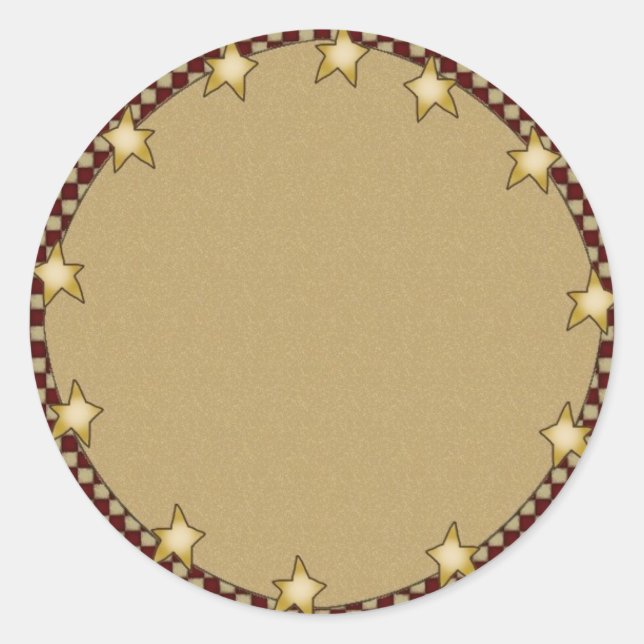 Rond Étoiles et chèques Pays Sticker à thème principal (Devant)
