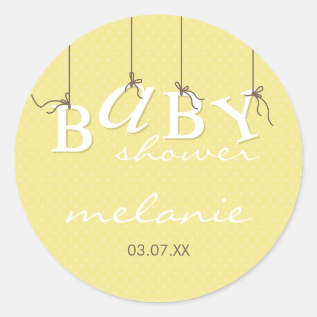 Rond ÉVÉNEMENT STICKER :: lettres bébé 7 (Devant)