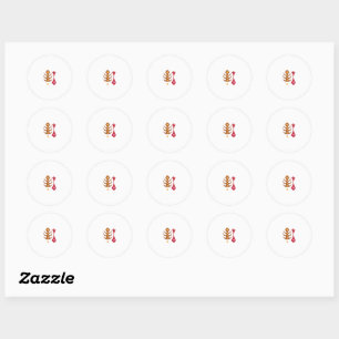 Rond excellent orange rouge, cliparts rose Sticker