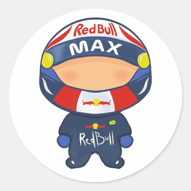 Rond F1 Sticker RedBull Max Verstappen Formule (Devant)