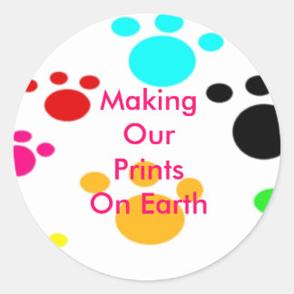 Rond Faire Nos Imprimantes Sur Terre Sticker