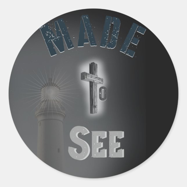 Rond Fait pour voir Sticker (Devant)