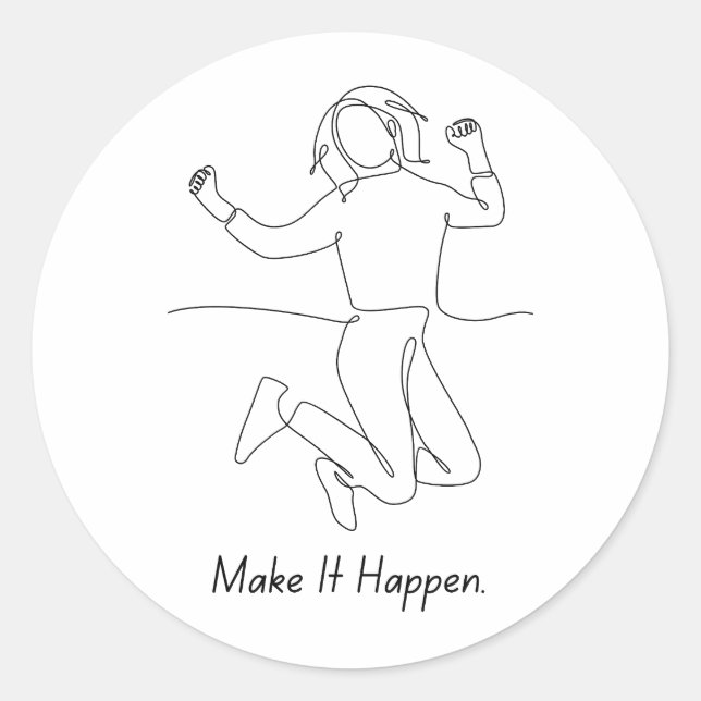 Rond Faites-le se produire - Sticker Hustle (Devant)