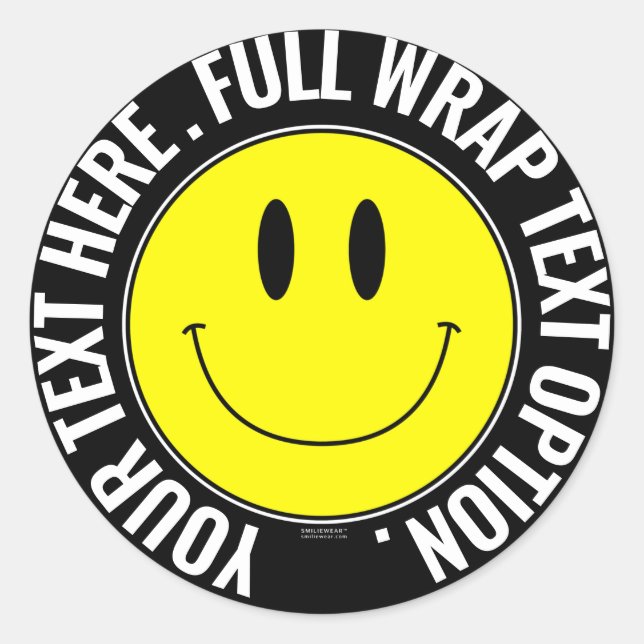 Rond Faites votre propre Smilie Sticker rond, Enveloppe (Devant)