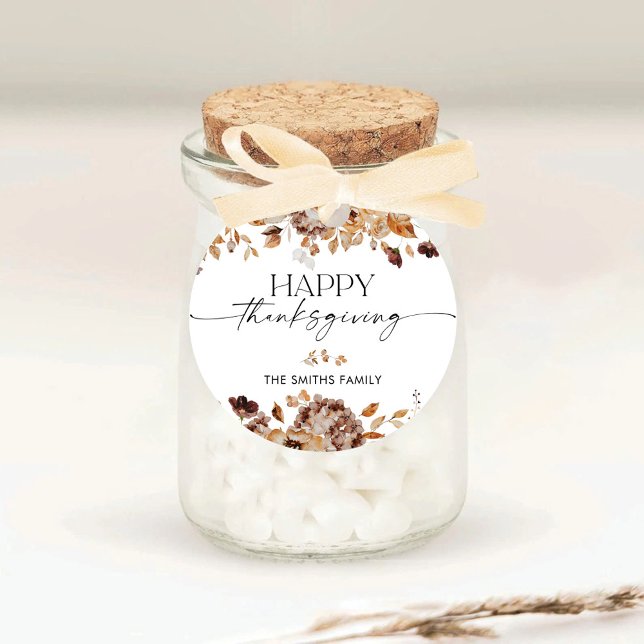 Rond Fall Leaves Thanksgiving Dinner Sticker (Créateur téléchargé)