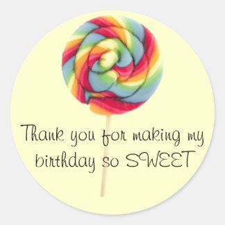 Rond Favoriser Merci Sticker