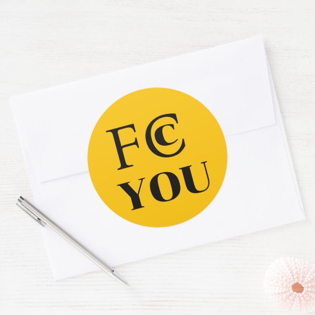 Rond FCC YOU Sticker (Enveloppe)