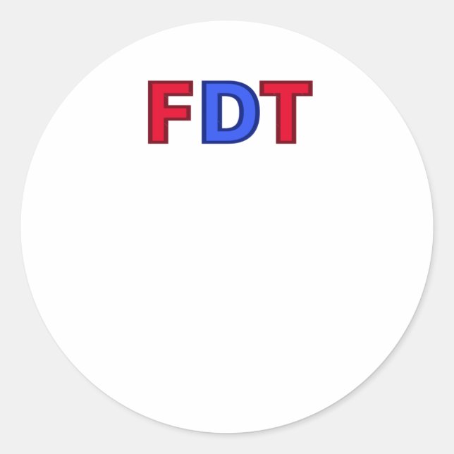 Rond Fdt - Pour Donald Trump Sticker (Devant)