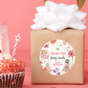 Rond Fée Anniversaire 1er Merci Fée Sticker Favoriser