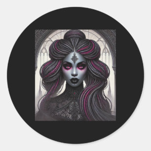 Rond Femme Noire Avec Sticker De Braids Infinies