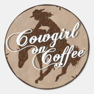 Rond Femme sur le café LOGO STICKER
