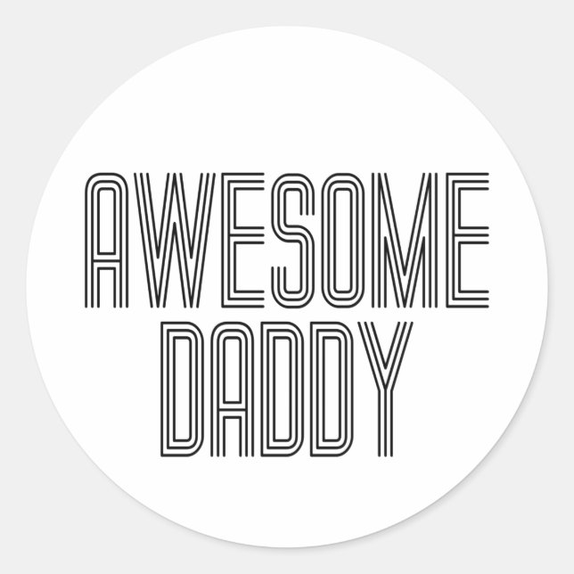Rond Fête des pères simple et incroyable papa | Sticker (Devant)