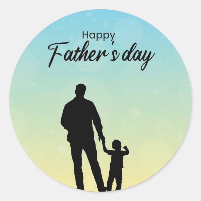 Rond FÊTE DES PÈRES Sticker CADEAU (Devant)