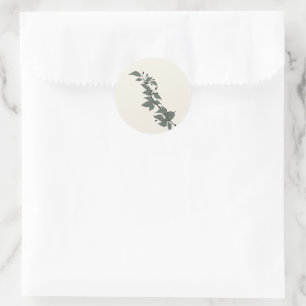 Rond Feuilles Icey - Sticker esthétique botanique cosy