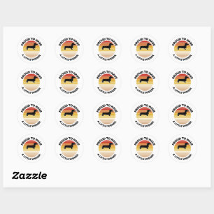 Rond Fier d'avoir un petit Sticker Dachshund Wiener
