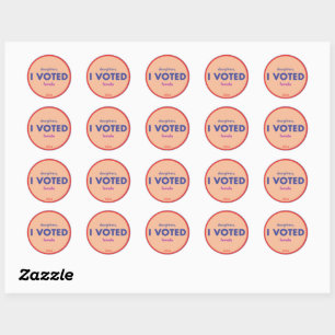 Rond Filles J'Ai Voté Sticker Sheet