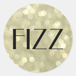 Rond FIZZ sur Sticker Bubbles Champagne