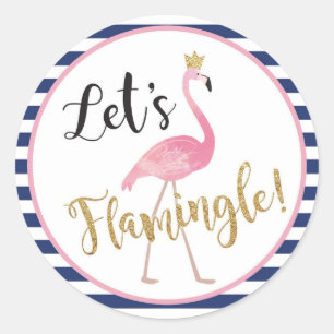 Rond Flamingle ! Sticker Flamant rose