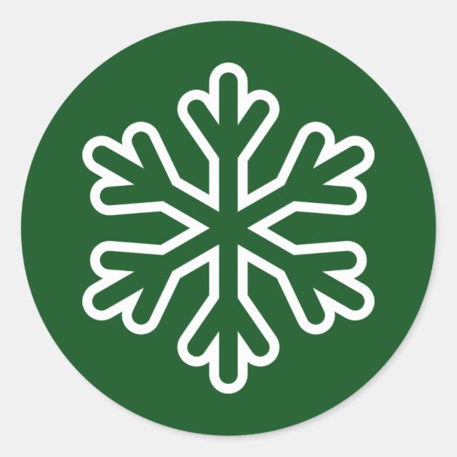 Rond Flèche de neige verte et blanche - Sticker circula (Devant)