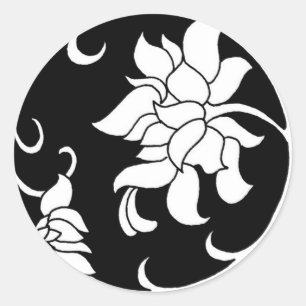 Rond Fleur de pivoine chinoise - Sticker