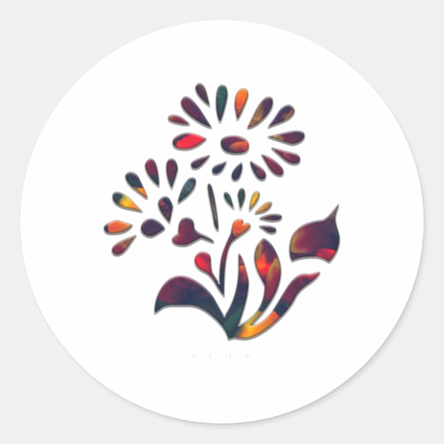Rond Fleurs de poivre Deux Sticker (Devant)