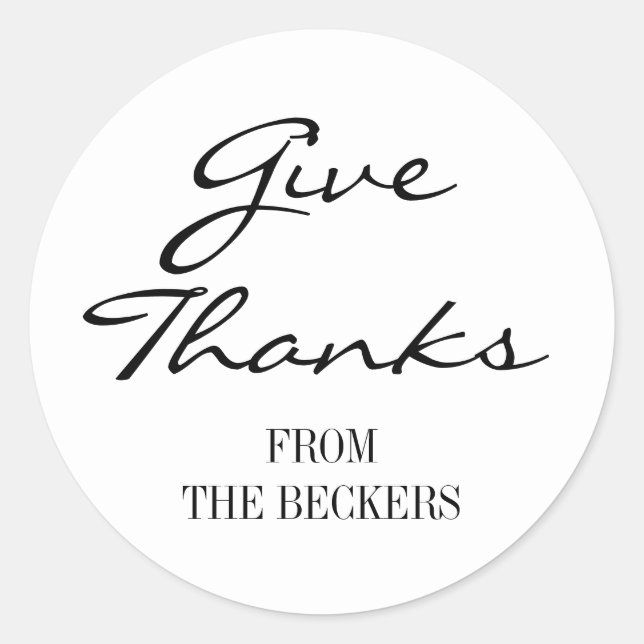 Rond Flore Rustique Donnez Merci Sticker Thanksgiving (Devant)