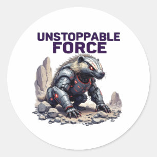 Rond Force imbattable - Sticker de blaireau de miel rob