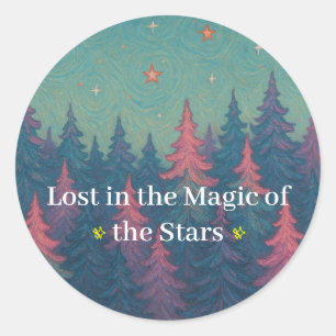 Rond Forêt magique étoilée - Sticker Art Imaginaire