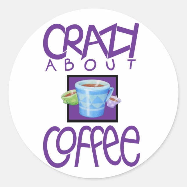 Rond Fou à propos de Sticker pourpre café (Devant)