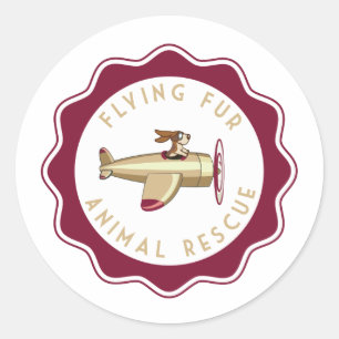 Rond Fourrure volante - Sticker pilote chien
