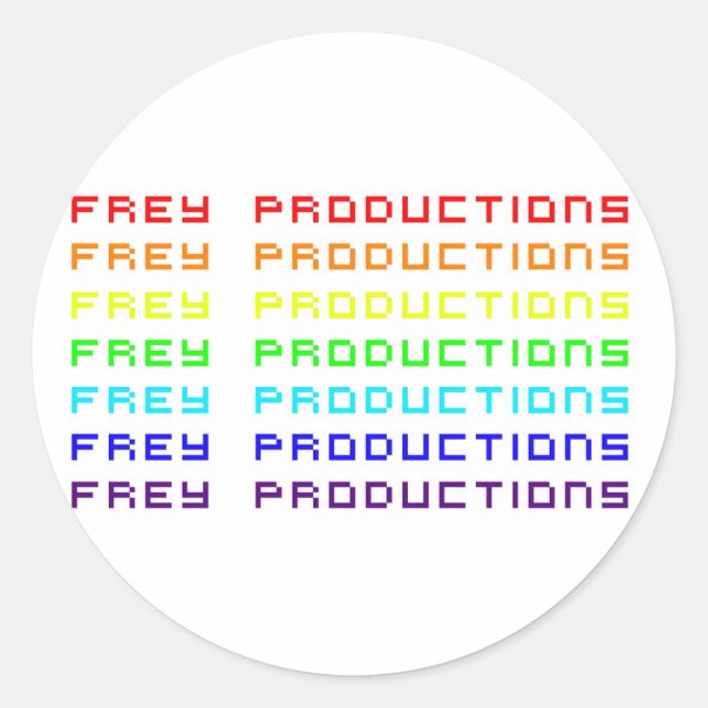 Rond Frey Productions Rainbow Letters Sticker (Devant)