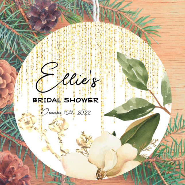 Rond Frosted Winter - Gold - Multi-use Favor Sticker (Créateur téléchargé)