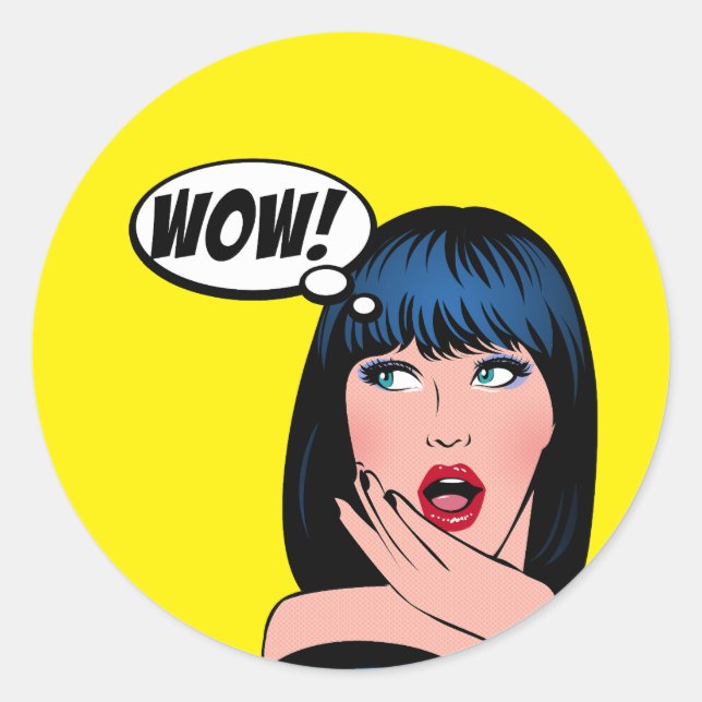 Rond Fun sticker in pop art style (Devant)