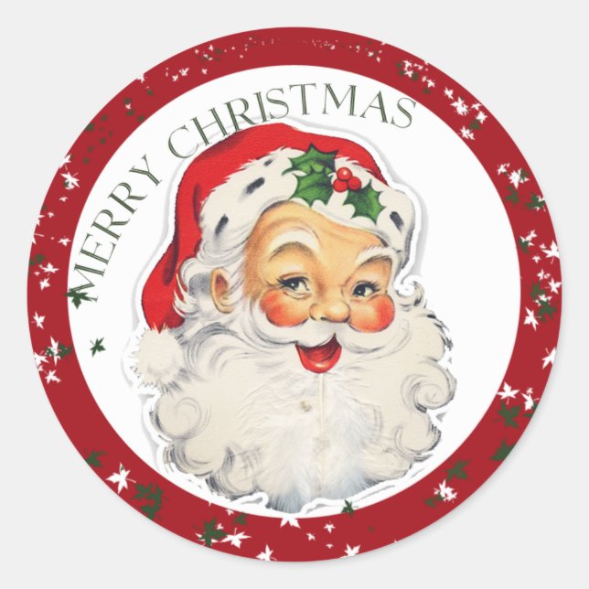 Rond Funny Père Noël 2 ~ Sticker (Devant)