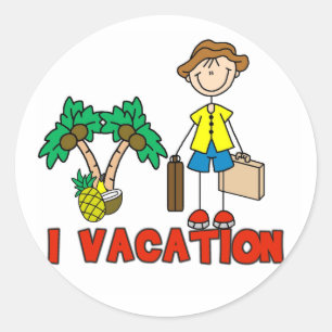 Rond Garçon je sticker de vacances