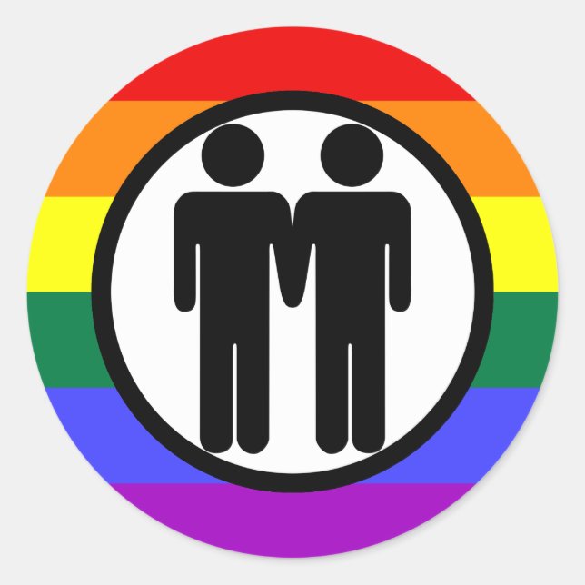 Rond Garçon + Sticker arc-en-ciel garçon (Devant)