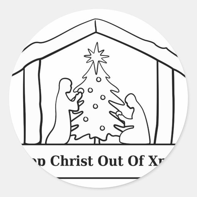 Rond Gardez Christ hors de Noël, Sticker (Devant)