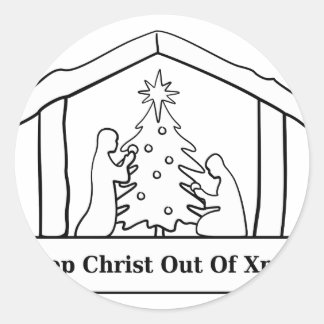 Rond Gardez Christ hors de Noël, Sticker